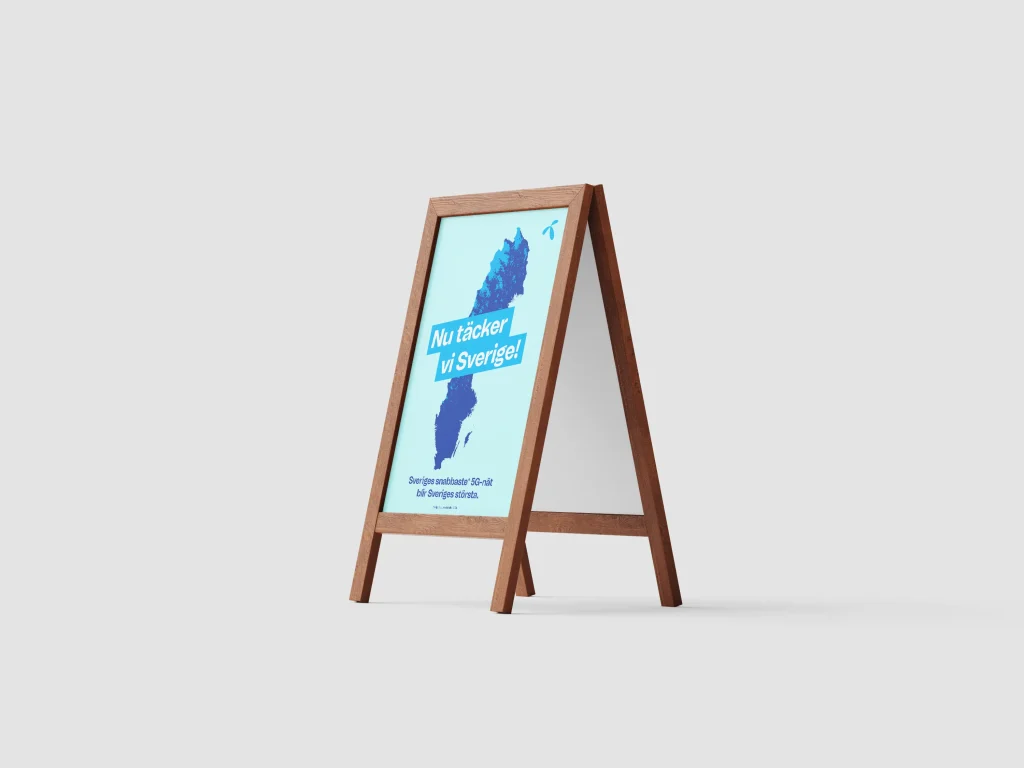 Campaign visual showing the enhanced network service by Telenor